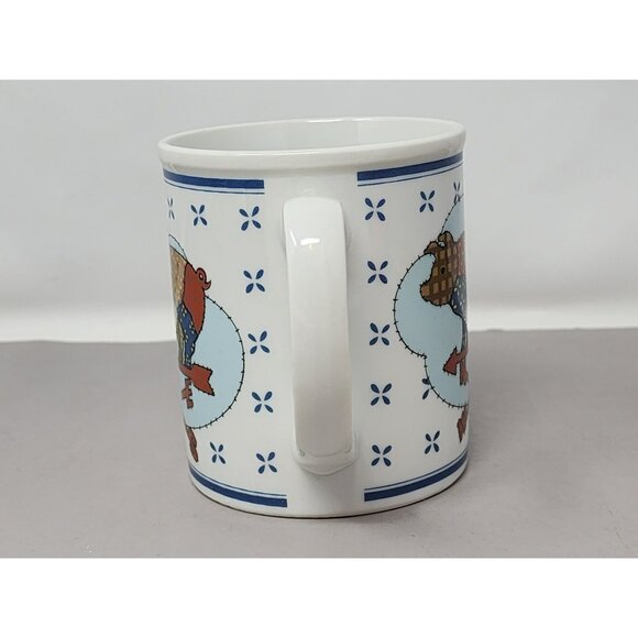 Set Of 3 Country Chicken & Cow Weathervane Mugs Patchwork‎ Design Ceramic - Picture 11 of 16
